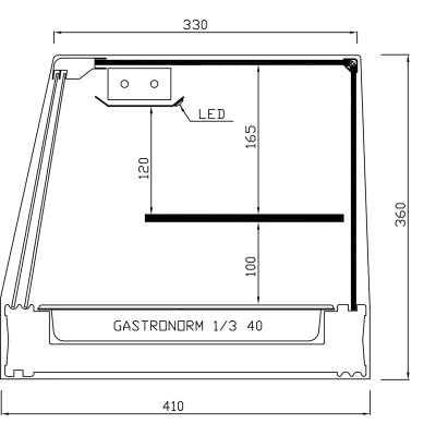 SUSHI CHILLED DISPLAY CASE SHS-EGR