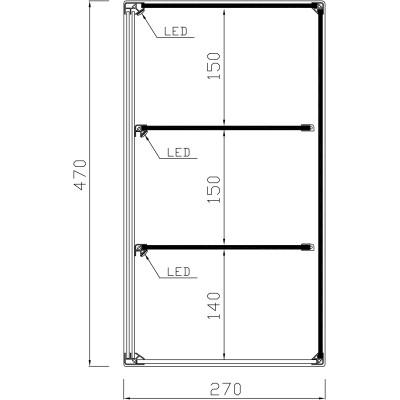 NEUTRAL DISPLAY CABINETS VRLP-2E