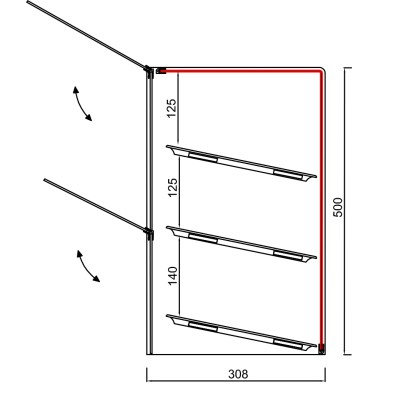 NEUTRAL DISPLAY CABINETS VE2GN 1/2