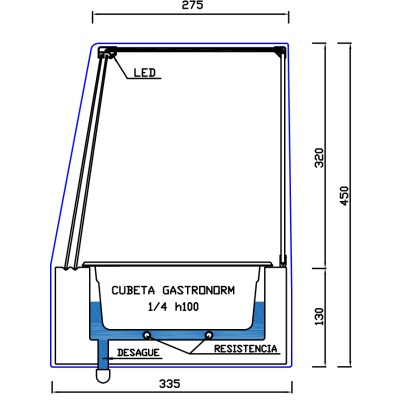 HEATED DISPLAY CASES FOR TAKEOUT MEALS CAL14