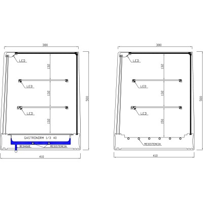 VITRINES CHAUDES CA-2ER SC-2ER