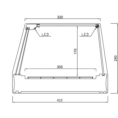 FLAT TRAY CHILLED DISPLAY CABINET WITH DOORS ON BOTH SIDES VPI-i