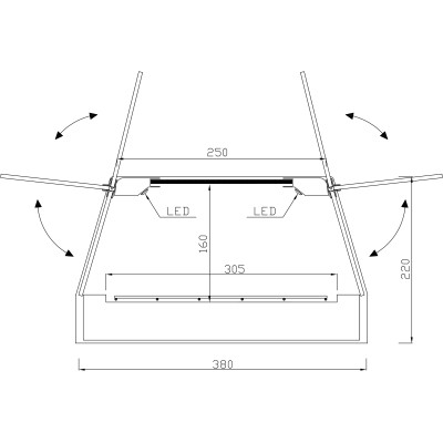 FLAT TRAY CHILLED DISPLAY CABINET WITH DOORS ON BOTH SIDES PCH