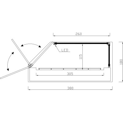 FLAT TRAY CHILLED DISPLAY CABINET MAR-R