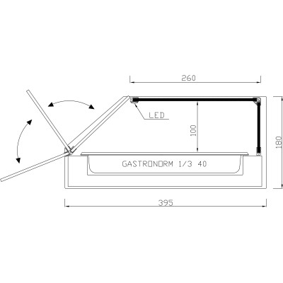 FLAT TRAY CHILLED DISPLAY CABINET MAR FR