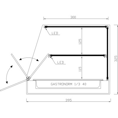 FLAT TRAY CHILLED DISPLAY CABINET MAR F ETR