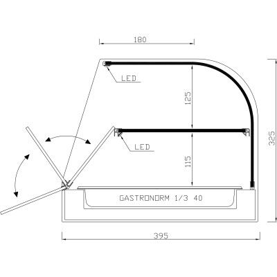 FLAT TRAY CHILLED DISPLAY CABINET MAR F ET