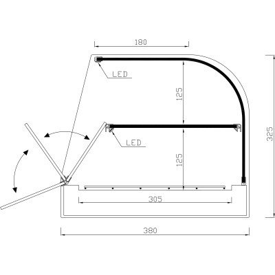 VITRINE RÉFRIGÉRÉE À PLATEAU PLAT MAR ET