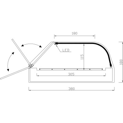 FLAT TRAY CHILLED DISPLAY CABINET MAR