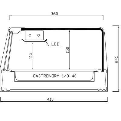VITRINE RÉFRIGÉRÉE SUSHI SHS (Bacs)