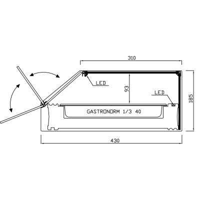 CHILLED DISPLAY CASE WITH TRAYS MAR-RCT
