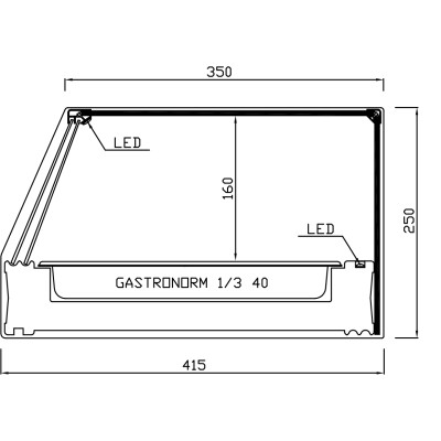 CHILLED DISPLAY CASE RCT (Trays)