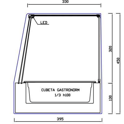 CHILLED DISPLAY CASE FOR TAKEOUT MEALS FCL 13