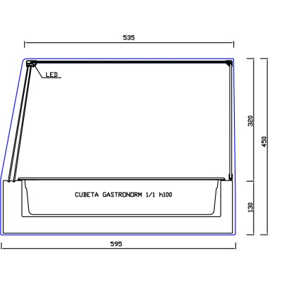 CHILLED DISPLAY CASE FOR TAKEOUT MEALS FCL 11