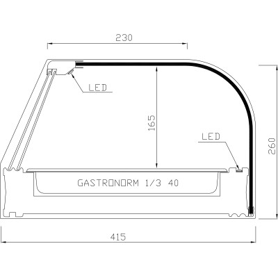CHILLED DISPLAY CASE F-BLACK (Trays)