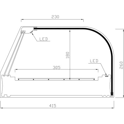 CHILLED DISPLAY CASE F-BLACK