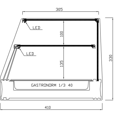 CHILLED DISPLAY CASE ABF-R (Trays)