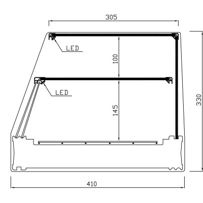 CHILLED DISPLAY CASE ABF-R