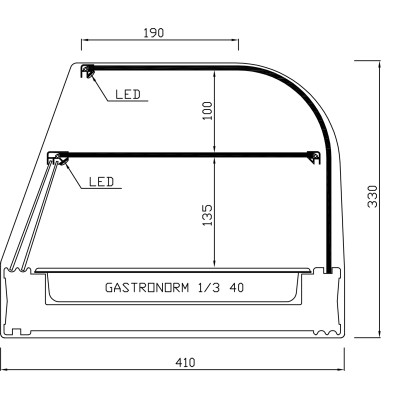 CHILLED DISPLAY CASE ABF (Trays)