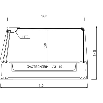 CHILLED DISPLAY CASE 20R