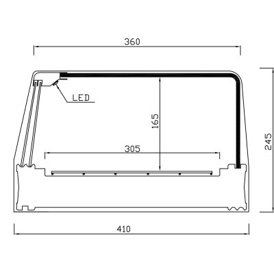 CHILLED DISPLAY CASE 20-GR (Grills)