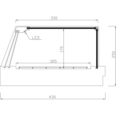 CHILLED DISPLAY CABINET READY TO BE EMBEDDED INTO BAR MFR E(Grills)