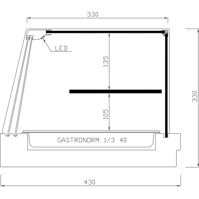 VITRINES RÉFRIGÉRÉES PRÊTES À ENCASTRER AU COMPTOIR MFR E