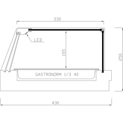 CHILLED DISPLAY CABINET READY TO BE EMBEDDED INTO BAR MFR