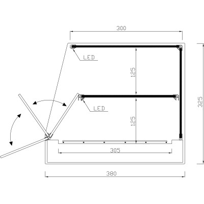 FLAT TRAY CHILLED DISPLAY CABINET MAR ETR