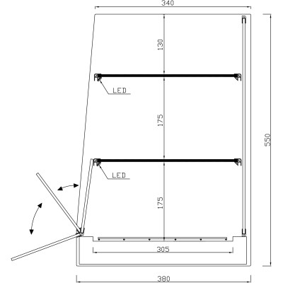 FLAT TRAY CHILLED DISPLAY CABINET TR-3 MAX