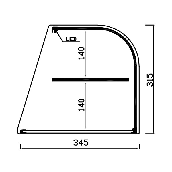 NEUTRAL DISPLAY CABINETS INOX VCL