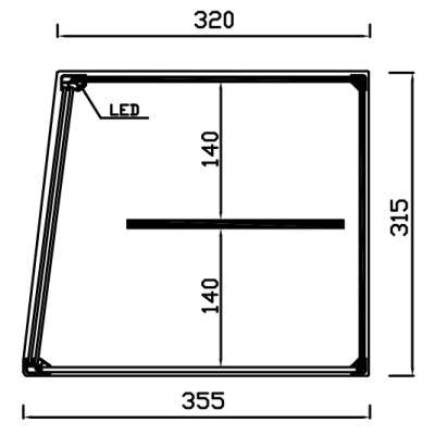 NEUTRAL DISPLAY CABINETS INOX VRLP