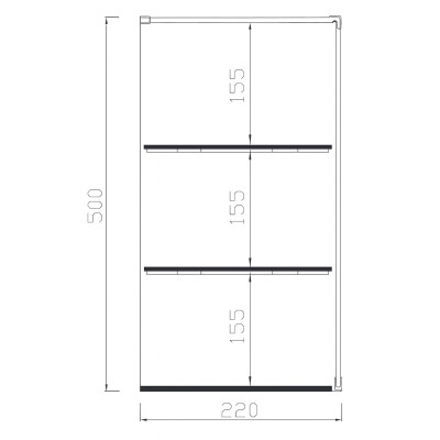 VITRINES NEUTRES 3 PZ