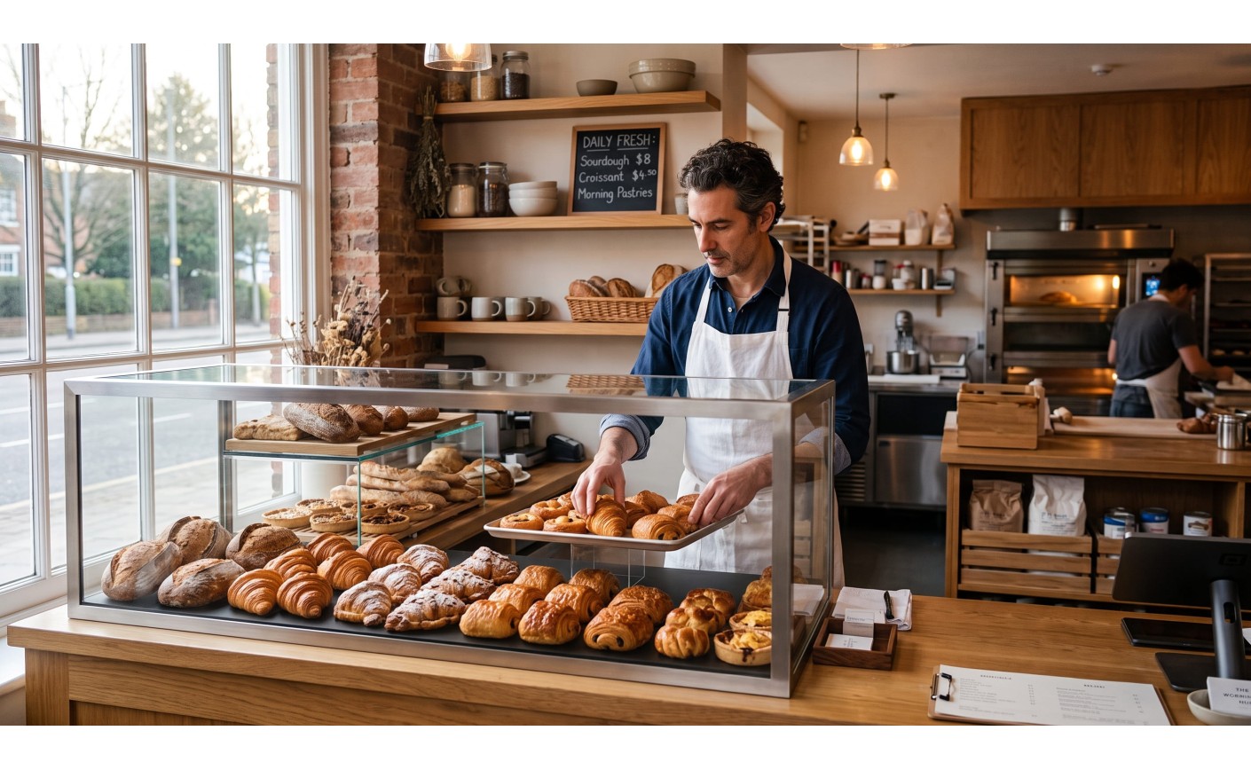 Vitrine neutre à poser pour boulangerie : la solution compacte pour valoriser vos créations