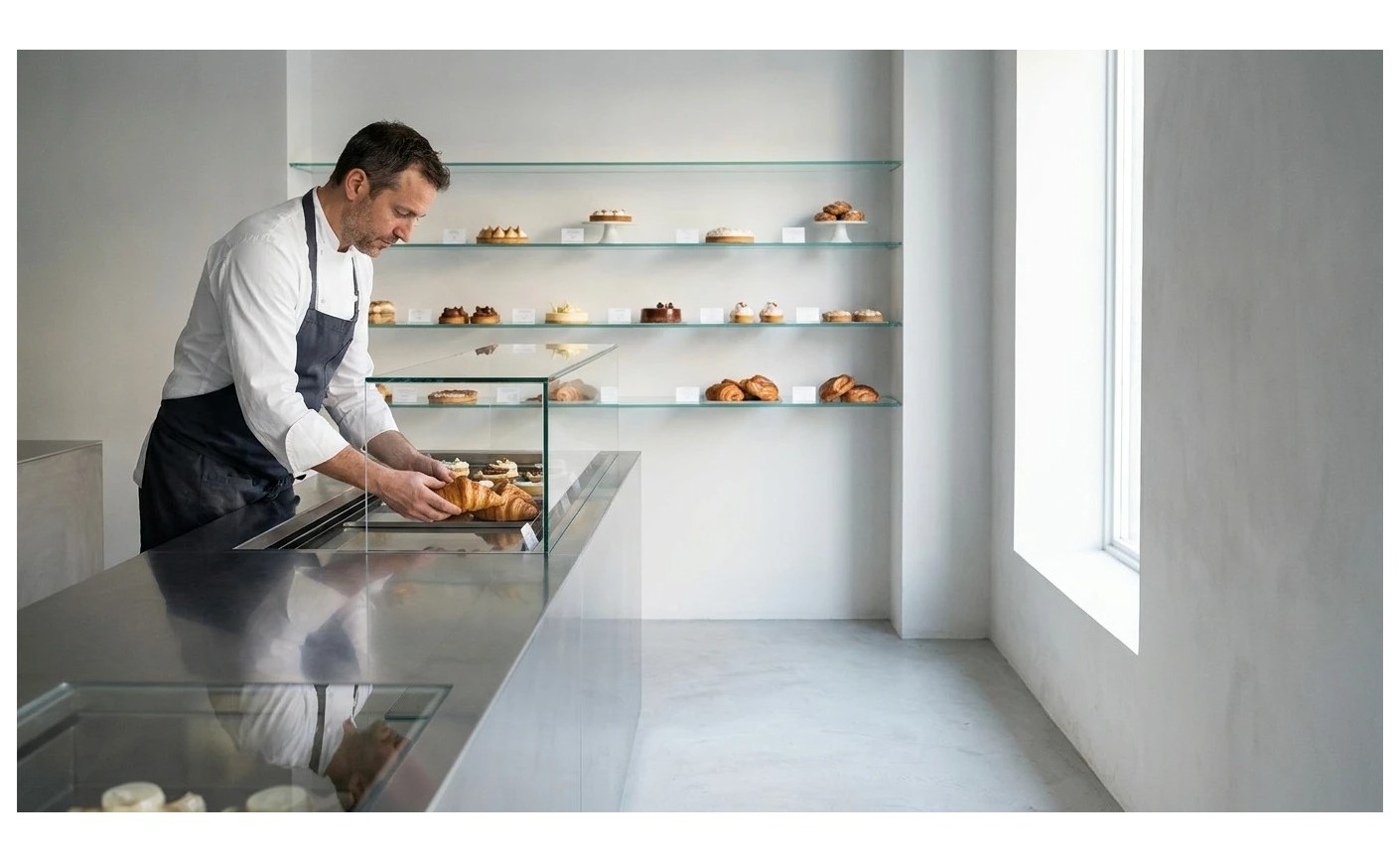 Tendances Pâtisserie 2026 : L'Art de la Présentation Magnétique en Vitrine Neutre